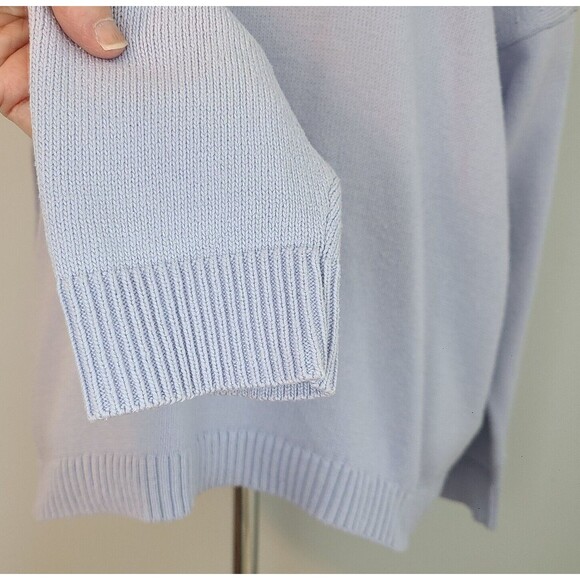 J Jill Womens L Blue Pastel Long Sleeve Relaxed Fit Pullover Sweater Cabincore - Picture 9 of 16